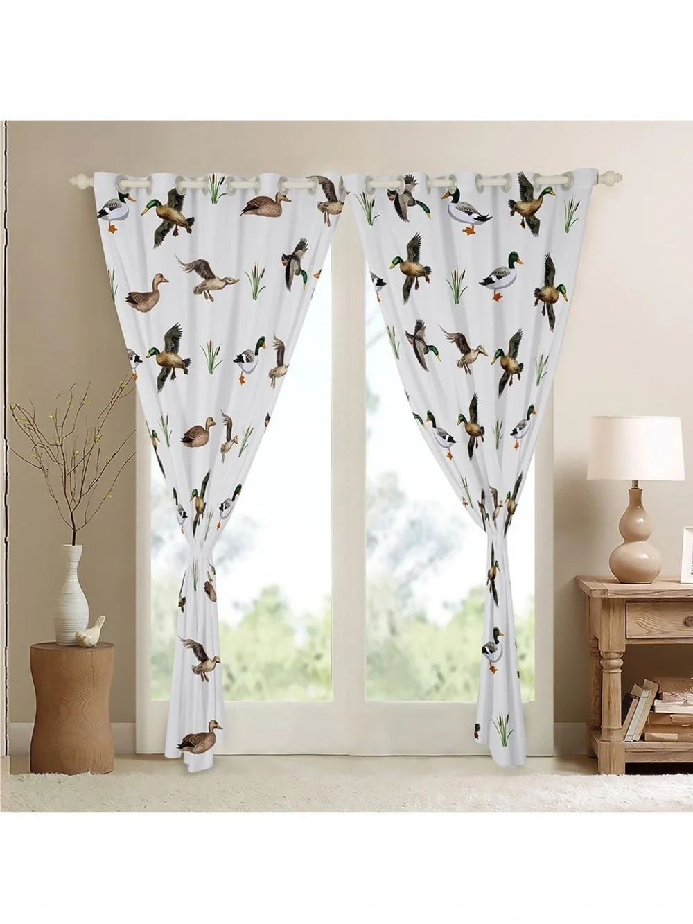 Mallard Duck Curtains 2 Panels 52 x 63 Inch